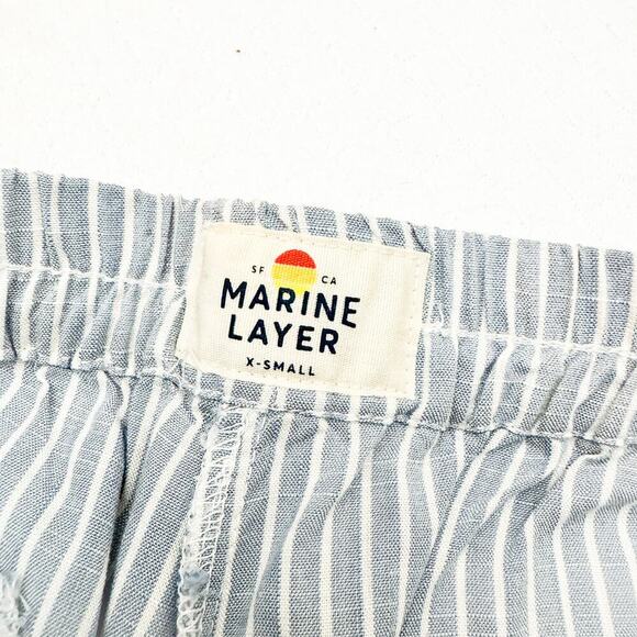 Marine Layer Striped Chambray Casual Slack Pants Size X-Small - Picture 6 of 7